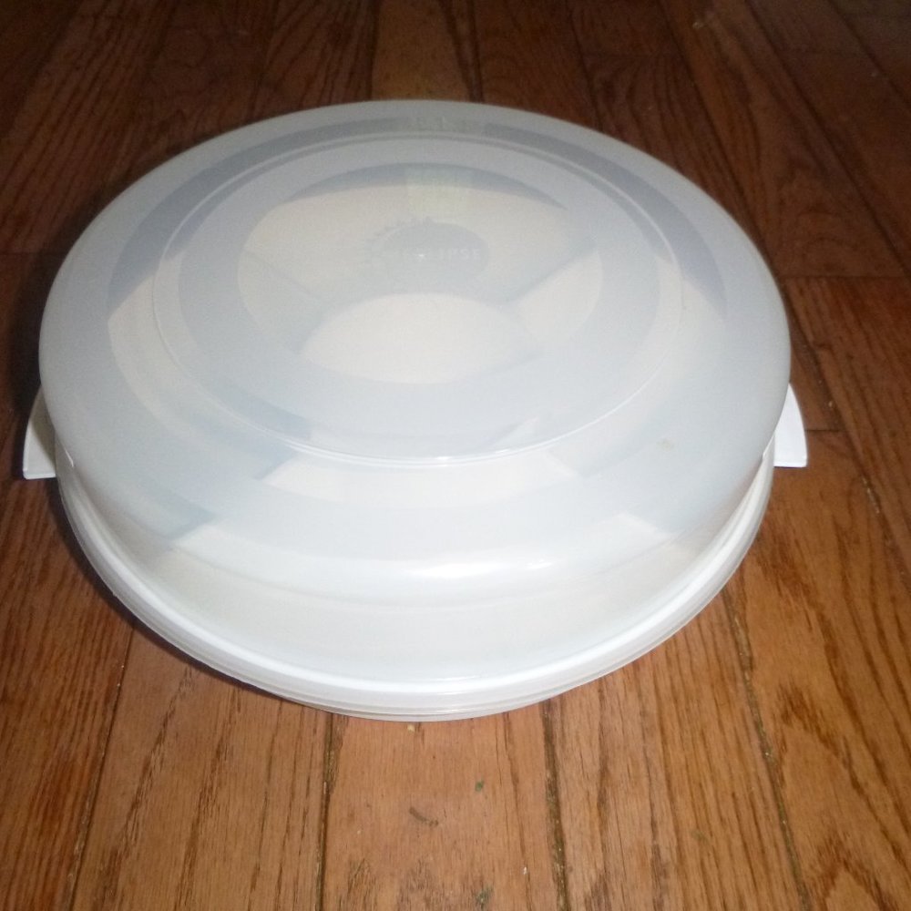 Vtg Tupperware Style Fruit Veggie Party Platter